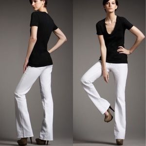 J BRAND BAILEY LOW RISE BOOT CUT WHITE DENIM JEANS